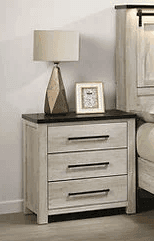 Loza White Nightstand