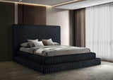 Micah Henley Black Upholstered Platform Bedroom Set