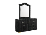 Micah Henley Black Upholstered Platform Bedroom Set