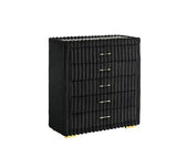 Micah Henley Black Upholstered Platform Bedroom Set