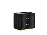 Micah Henley Black Upholstered Platform Bedroom Set