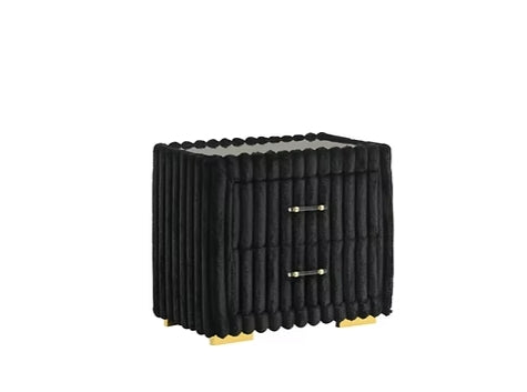 Micah Henley Black Upholstered Platform Bedroom Set