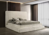 Micah Henley Cream Upholstered Platform Bedroom Set