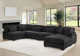 Supreme Black Soft Corduroy Sectional