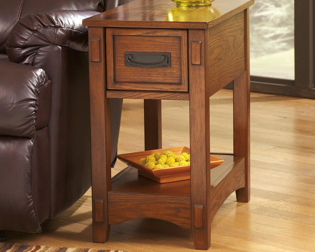 Breegin Brown Chairside End Table - Ella Furniture