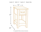 Breegin Brown Chairside End Table - Ella Furniture