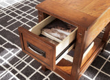 Breegin Brown Chairside End Table - Ella Furniture