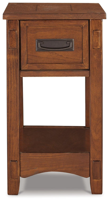 Breegin Brown Chairside End Table - Ella Furniture