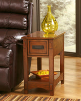 Breegin Brown Chairside End Table - Ella Furniture