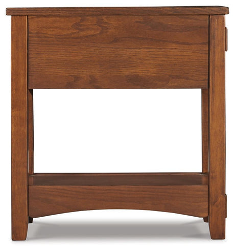 Breegin Brown Chairside End Table - Ella Furniture