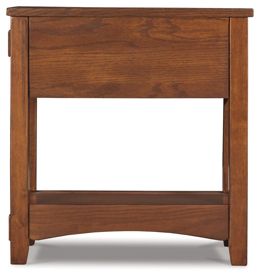 Breegin Brown Chairside End Table - Ella Furniture