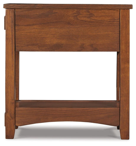 Breegin Brown Chairside End Table - Ella Furniture