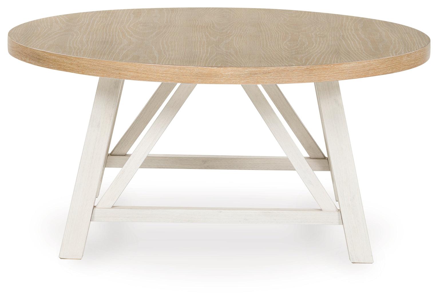 Fawndell Antique White/Brown Table (Set of 3)