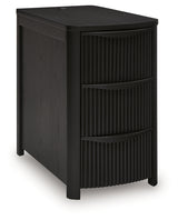 Camdill Black Chairside End Table