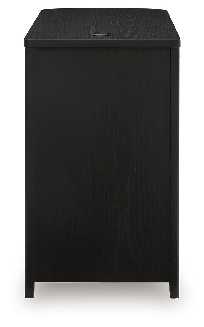 Camdill Black Chairside End Table