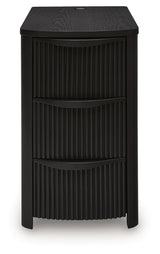 Camdill Black Chairside End Table