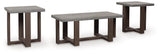 Dynnford Gray/Brown Table (Set of 3)