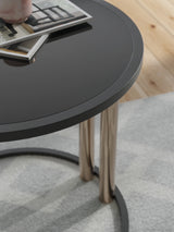 Hannerly Black/Gold Finish Table (Set of 3)