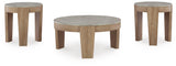 Guystone Light Brown 3-Piece Table Set