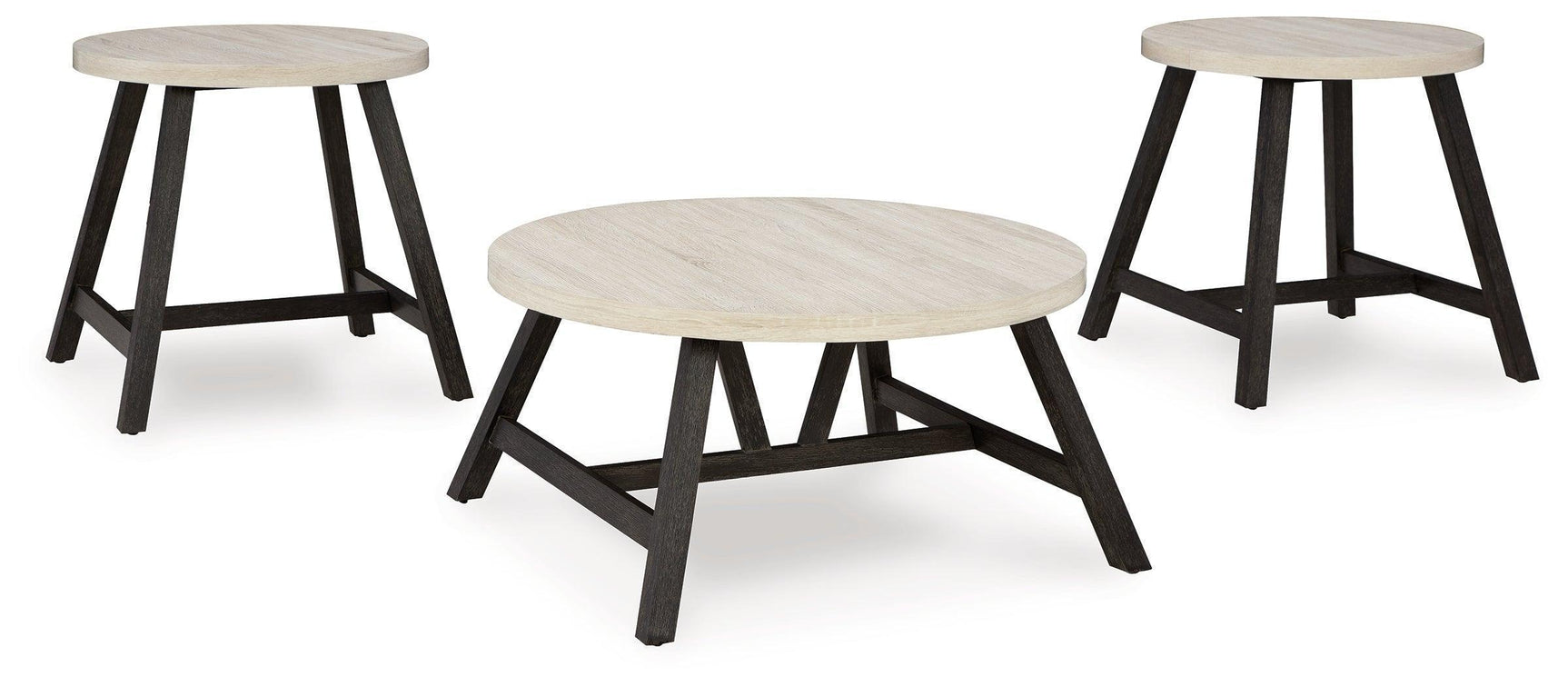 Fladona Black White Table (Set of 3)