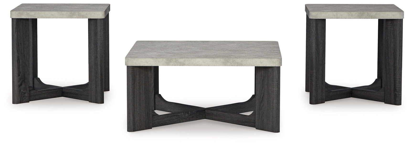 Sharstorm Two-tone Gray Table (Set Of 3) - Ella Furniture