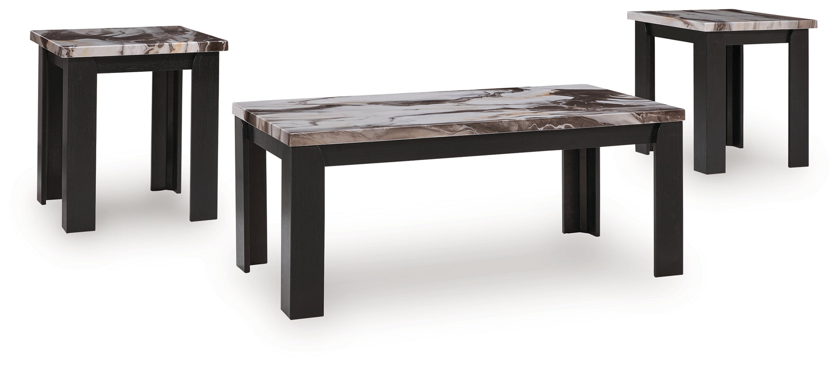 Jazmore Dark Brown Table (Set of 3)
