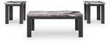 Jazmore Dark Brown Table (Set of 3)