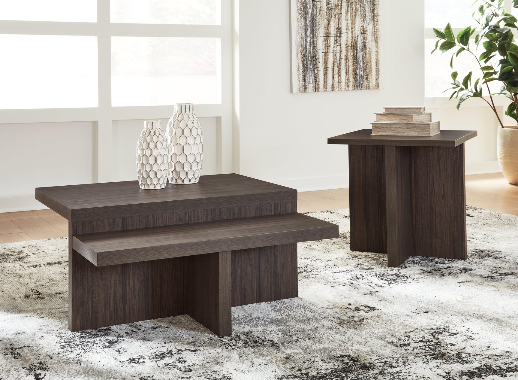 Zendex Brown Table (Set of 2)