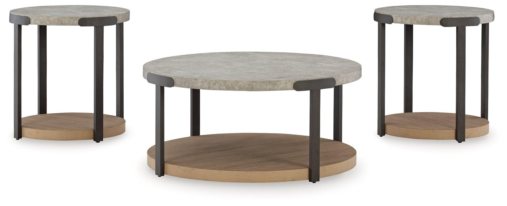Darthurst Light Brown Table (Set Of 3) - Ella Furniture