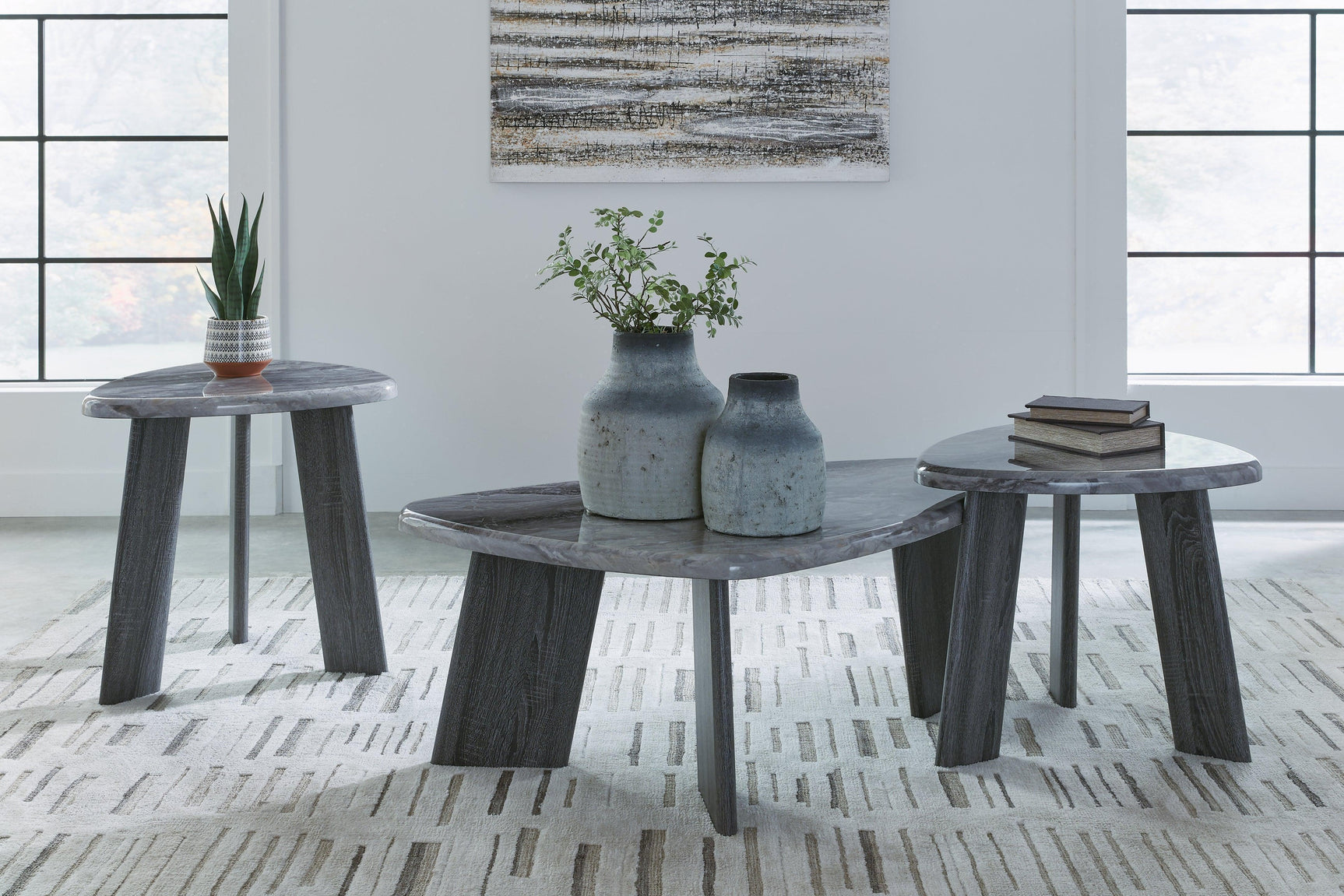 Bluebond Gray 3-Piece Table Set