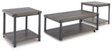 Wilmaden Gray/black Table (Set Of 3) - Ella Furniture
