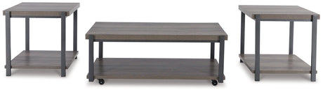 Wilmaden Gray/black Table (Set Of 3) - Ella Furniture