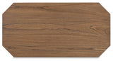 Landocken 3-Piece Brown Wood and Blue Slate Accent Table Set