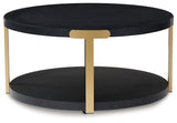 Shylore Black/Brass Finish Table (Set of 3)