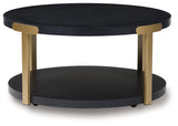Shylore Black/Brass Finish Table (Set of 3)