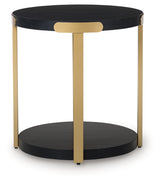 Shylore Black/Brass Finish Table (Set of 3)
