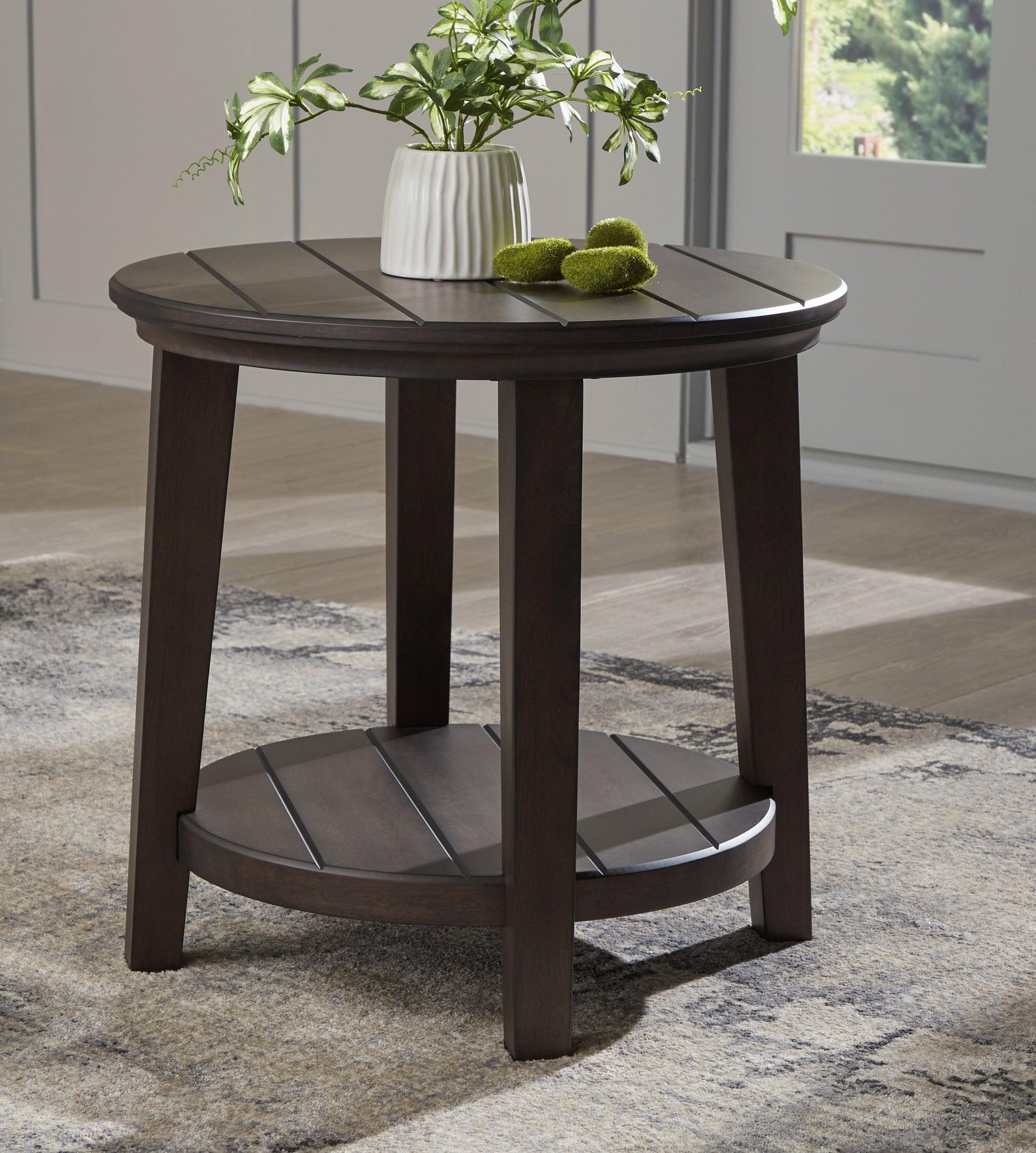 Celamar Dark Brown End Table - Ella Furniture