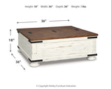 Wystfield White/brown Coffee Table With 1 End Table PKG008786 - T459-20 | T459-7