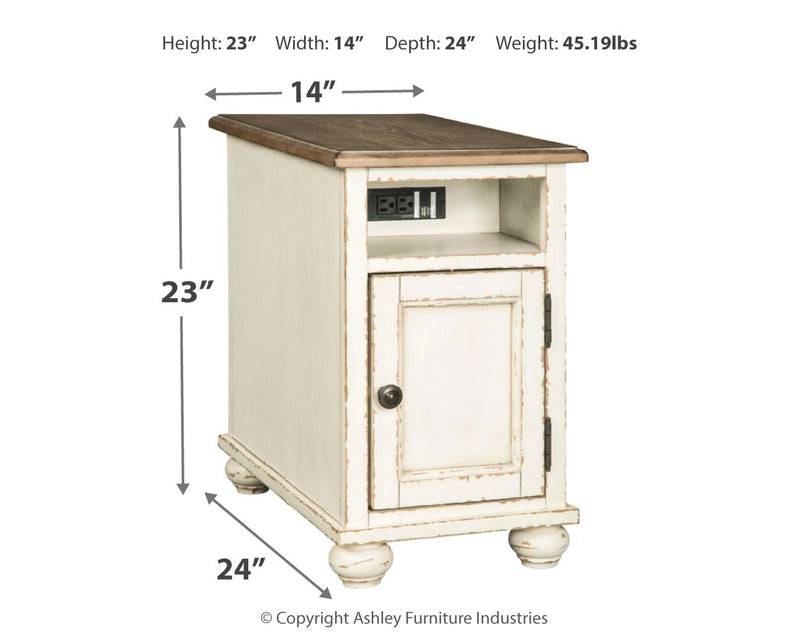 Realyn White/brown 2 End Tables PKG008472 - T523-7 | T523-7