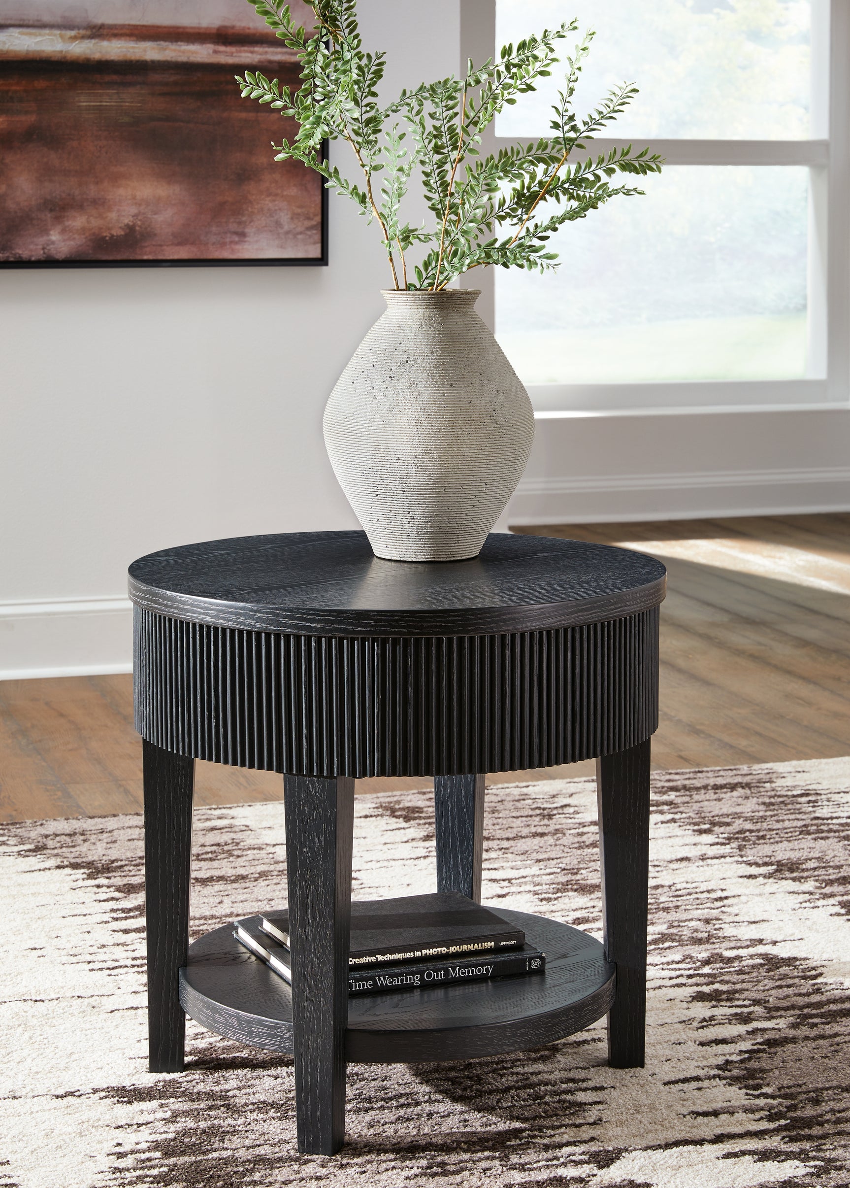 Marstream Black Coffee Table with 1 End Table