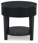 Marstream Black Coffee Table with 1 End Table