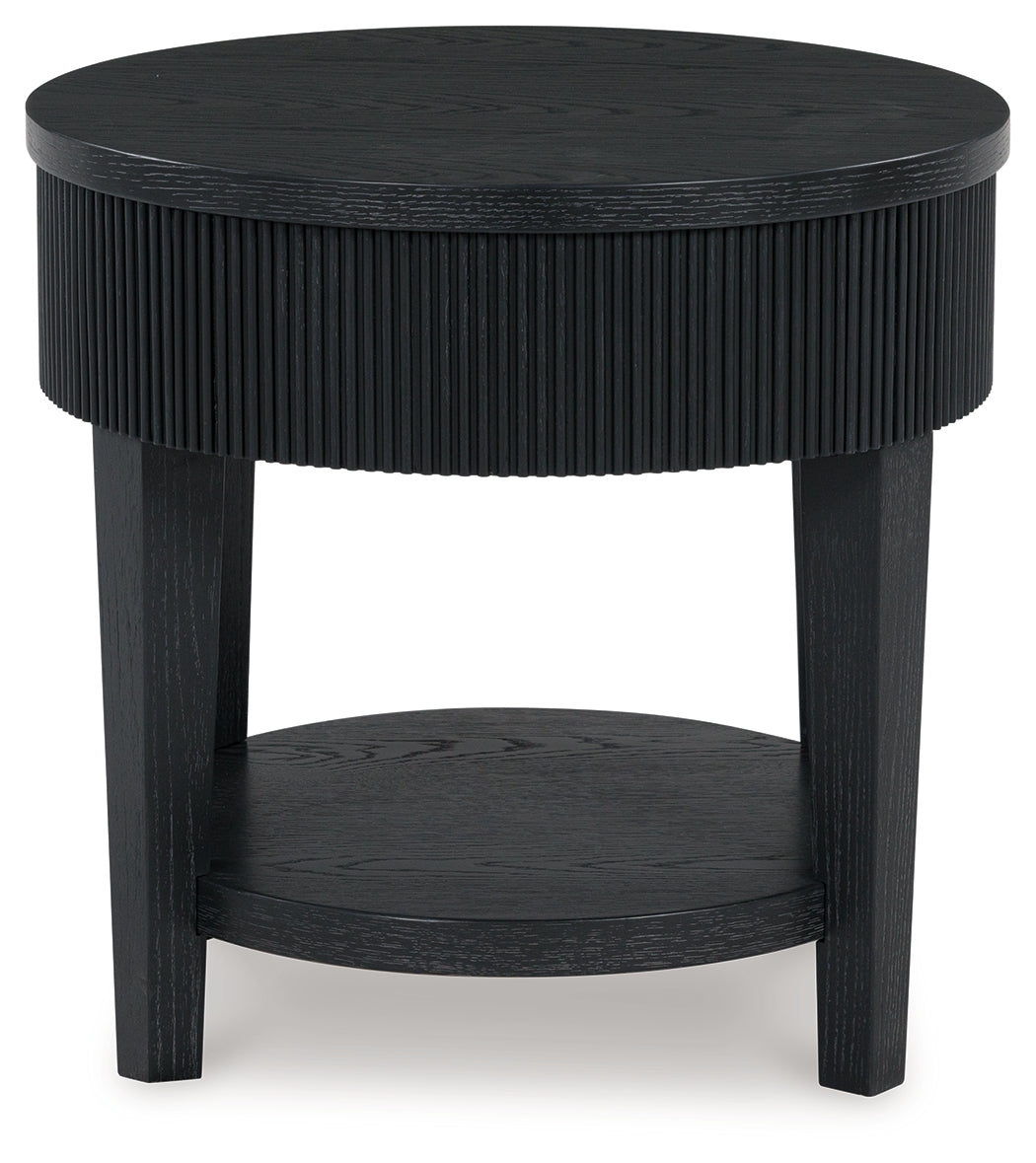 Marstream Black Coffee Table with 1 End Table