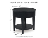 Marstream Black Coffee Table with 1 End Table