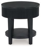 Marstream Black Coffee Table with 1 End Table