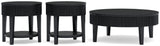 Marstream Black Coffee Table with 2 End Tables