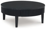 Marstream Black Coffee Table with 1 End Table