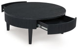 Marstream Black Coffee Table with 1 End Table