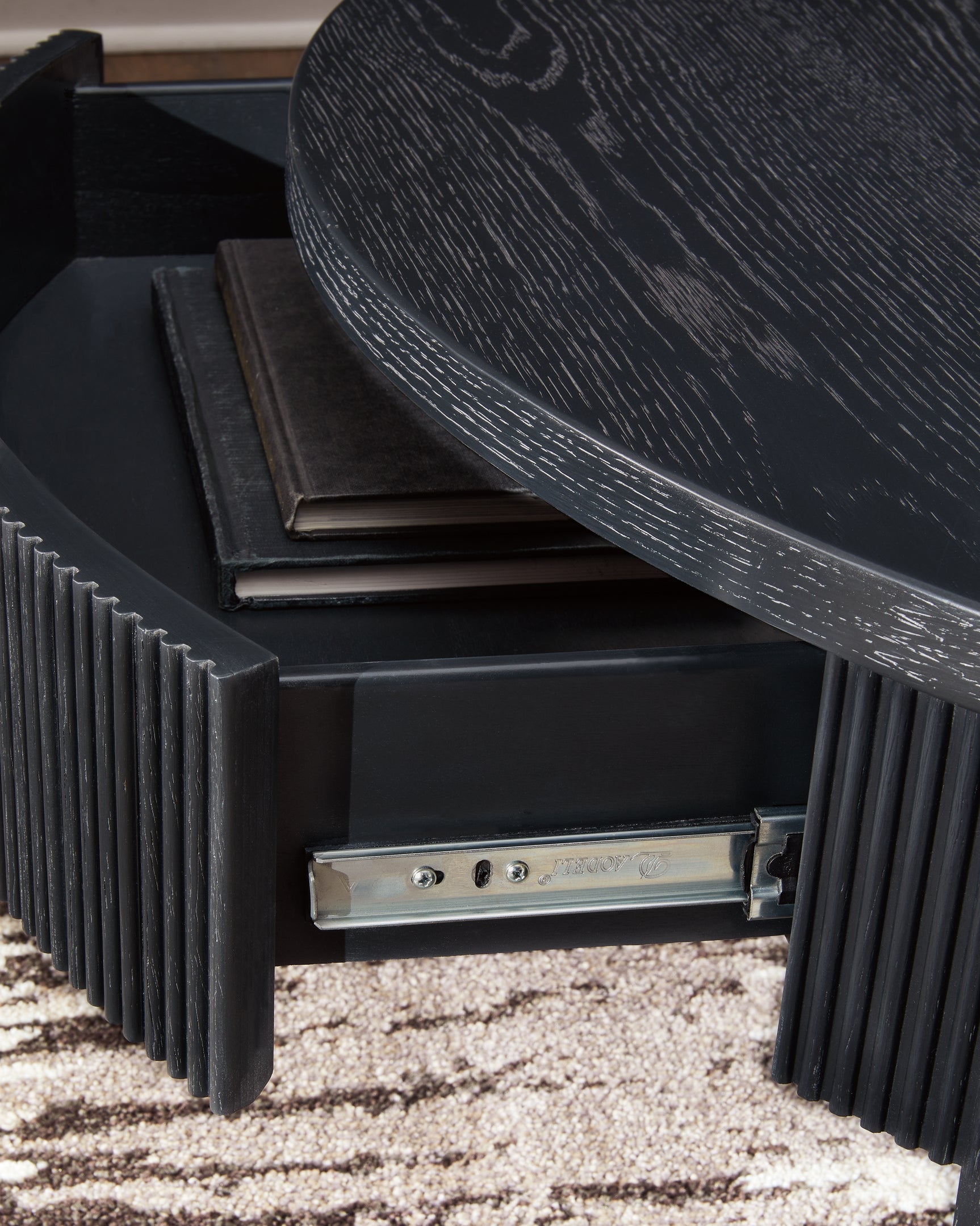 Marstream Black Coffee Table with 1 End Table