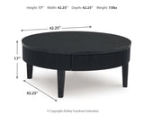 Marstream Black Coffee Table with 1 End Table