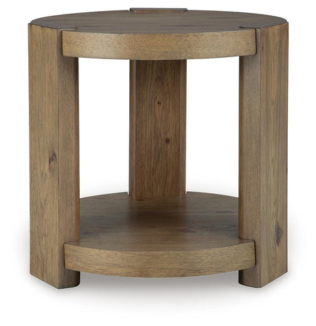 Flangren Light Brown End Table view 4